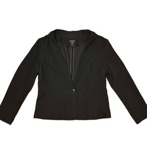 Ann Taylor Black Single-Button Tailored Blazer